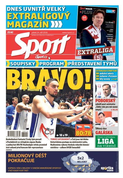 E-magazín Sport - 14.9.2018 - CZECH NEWS CENTER a. s.