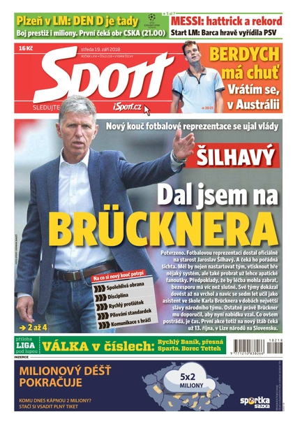 E-magazín Sport - 19.9.2018 - CZECH NEWS CENTER a. s.