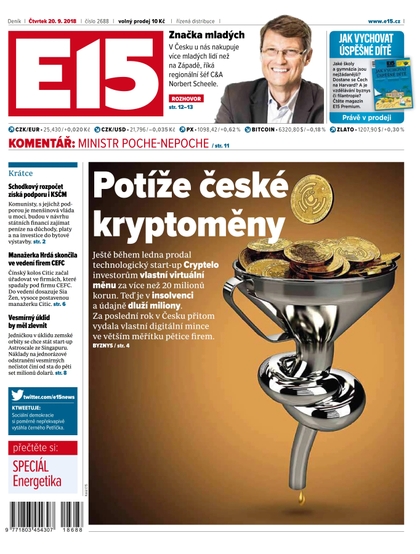 E-magazín E15 - 20.9.2018 - CZECH NEWS CENTER a. s.