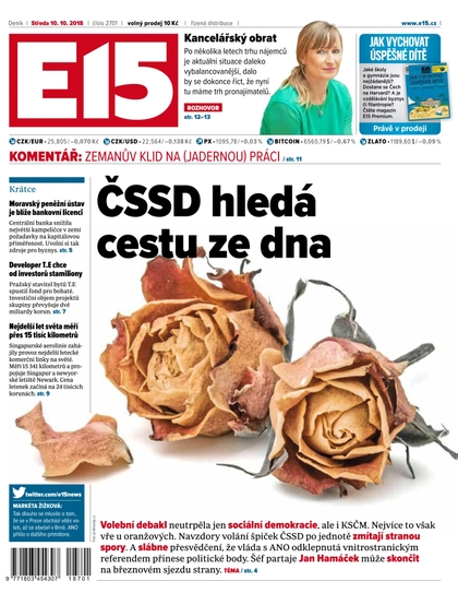 E-magazín E15 - 10.10.2018 - CZECH NEWS CENTER a. s.