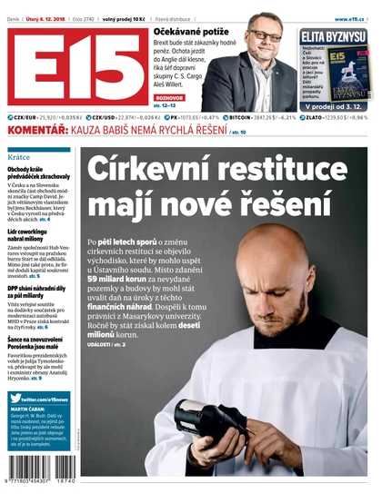 E-magazín E15 - 4.12.2018 - CZECH NEWS CENTER a. s.
