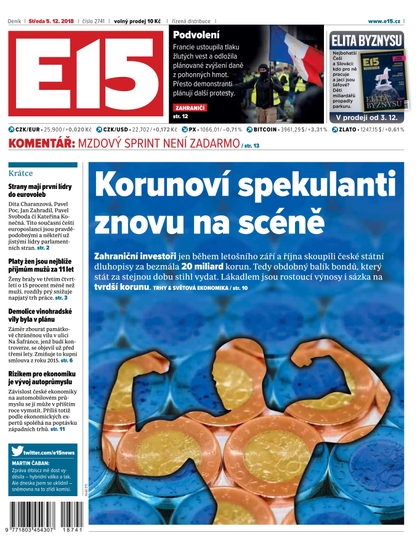 E-magazín E15 - 5.12.2018 - CZECH NEWS CENTER a. s.
