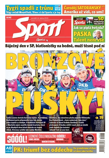 E-magazín Sport - 14.1.2019 - CZECH NEWS CENTER a. s.