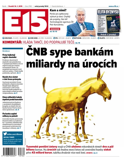 E-magazín E15 - 14.1.2019 - CZECH NEWS CENTER a. s.