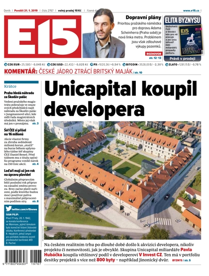 E-magazín E15 - 21.1.2019 - CZECH NEWS CENTER a. s.