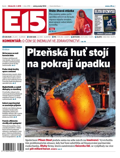E-magazín E15 - 23.1.2019 - CZECH NEWS CENTER a. s.