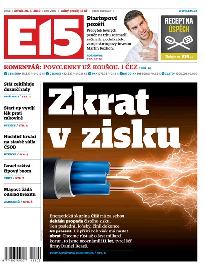 E-magazín E15 - 20.3.2019 - CZECH NEWS CENTER a. s.