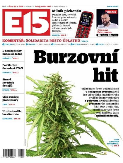 E-magazín E15 - 26.3.2019 - CZECH NEWS CENTER a. s.