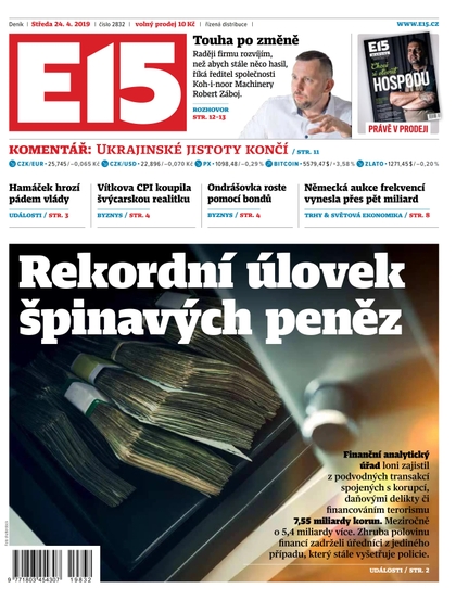 E-magazín E15 - 24.4.2019 - CZECH NEWS CENTER a. s.