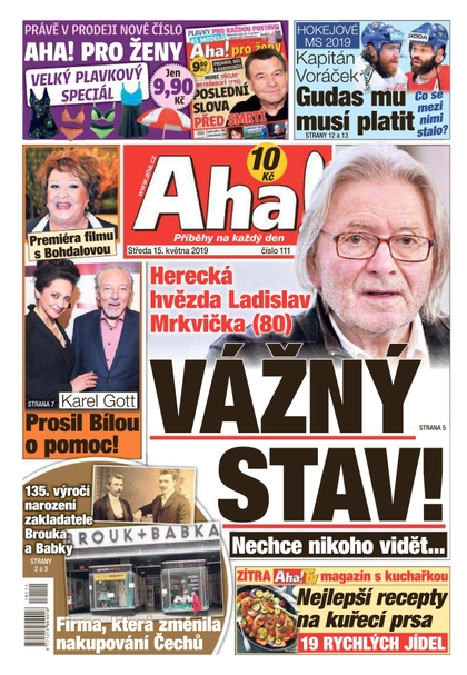 E-magazín AHA! - 15.5.2019 - CZECH NEWS CENTER a. s.