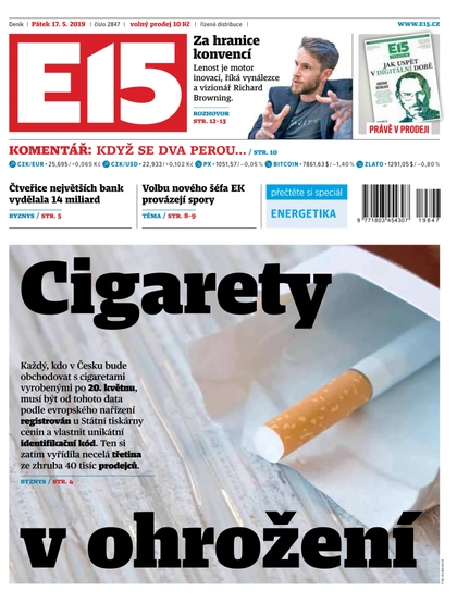 E-magazín E15 - 17.5.2019 - CZECH NEWS CENTER a. s.