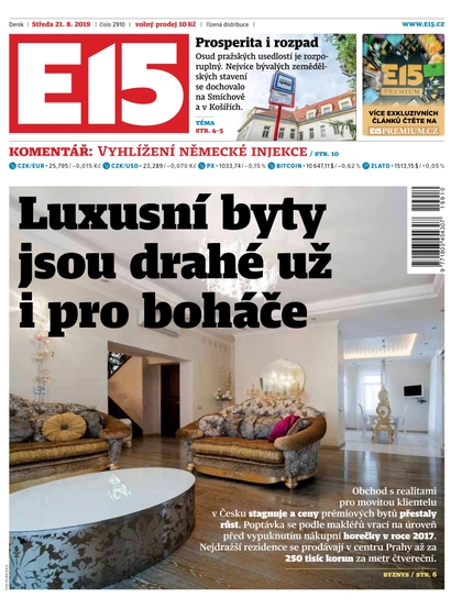 E-magazín E15 - 21.8.2019 - CZECH NEWS CENTER a. s.