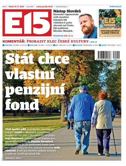 E-magazín E15 - 23.8.2019 - CZECH NEWS CENTER a. s.