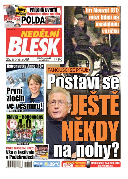 E-magazín Nedělní Blesk - 25.8.2019 - CZECH NEWS CENTER a. s.