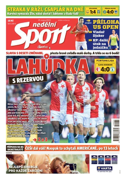 E-magazín Nedělní Sport - 25.8.2019 - CZECH NEWS CENTER a. s.