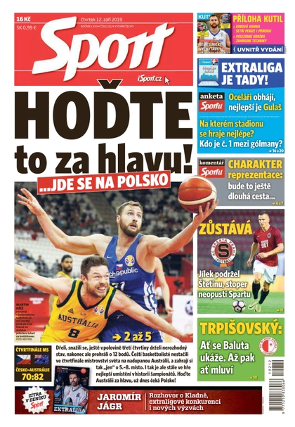 E-magazín Sport - 12.9.2019 - CZECH NEWS CENTER a. s.