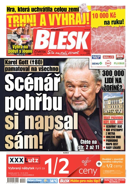 E-magazín Blesk - 10.10.2019 - CZECH NEWS CENTER a. s.
