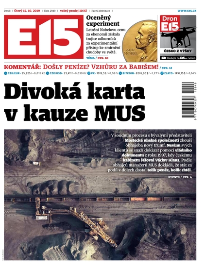 E-magazín E15 - 15.10.2019 - CZECH NEWS CENTER a. s.