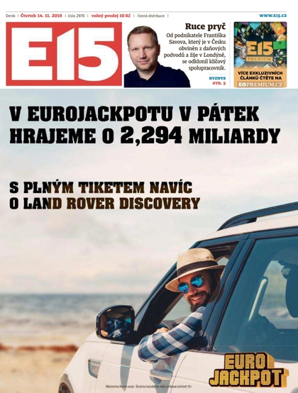 E-magazín E15  14.11.2019 - CZECH NEWS CENTER a. s.