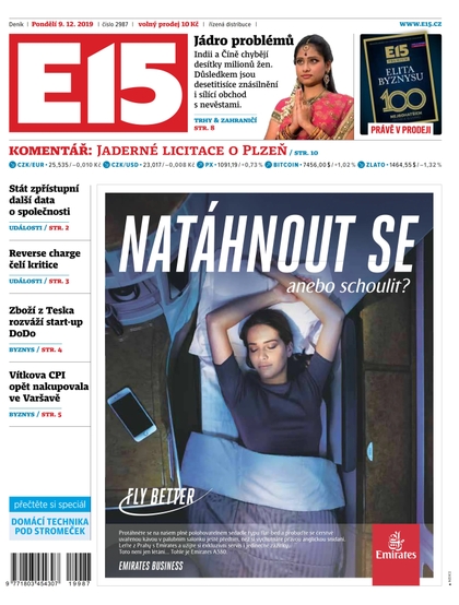 E-magazín E15 - 9.12.2019 - CZECH NEWS CENTER a. s.