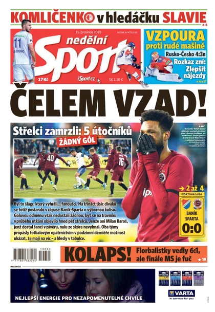 E-magazín Nedělní Sport - 15.12.2019 - CZECH NEWS CENTER a. s.