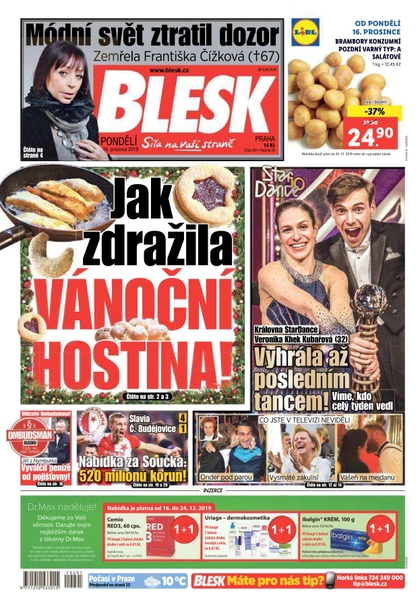 E-magazín Blesk - 16.12.2019 - CZECH NEWS CENTER a. s.