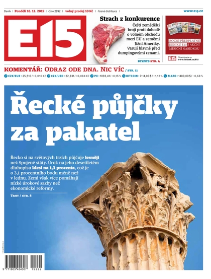 E-magazín E15 - 16.12.2019 - CZECH NEWS CENTER a. s.