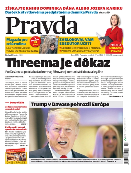 E-magazín Denník Pravda 23. 1. 2020 - OUR MEDIA SR a. s.