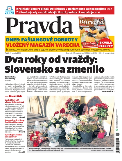 E-magazín Denník Pravda 21. 2. 2020 - OUR MEDIA SR a. s.