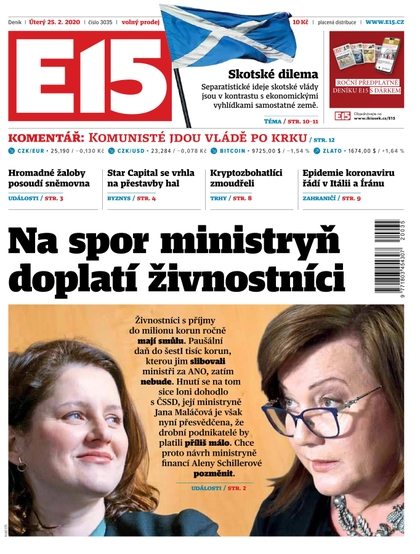 E-magazín E15 - 25.2.2020 - CZECH NEWS CENTER a. s.
