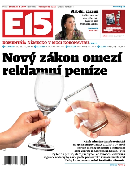 E-magazín E15 - 26.2.2020 - CZECH NEWS CENTER a. s.