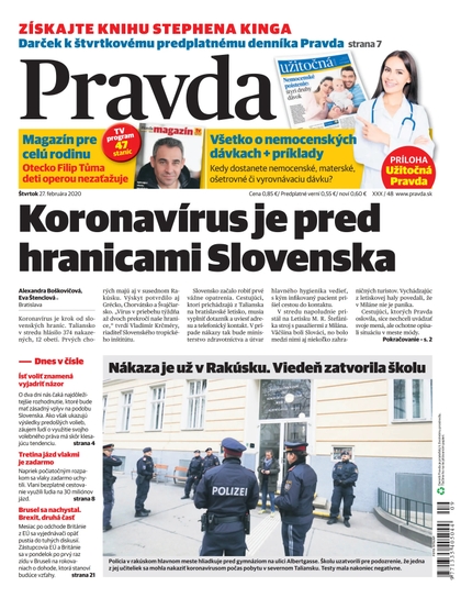E-magazín Denník Pravda 27. 2. 2020 - OUR MEDIA SR a. s.