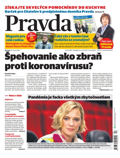 E-magazín Denník Pravda 26. 3. 2020 - OUR MEDIA SR a. s.