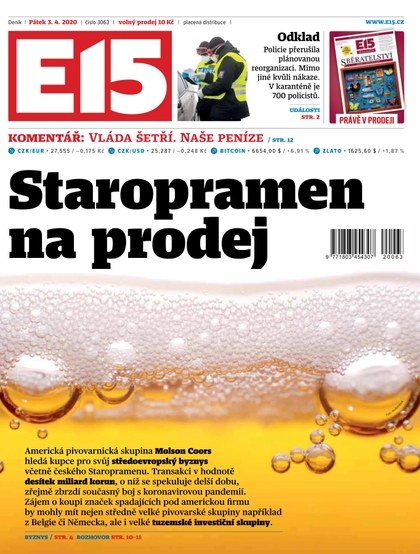 E-magazín E15 - 3.4.2020 - CZECH NEWS CENTER a. s.