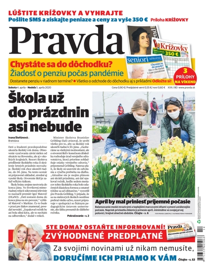 E-magazín Denník Pravda 4. 4. 2020 - OUR MEDIA SR a. s.