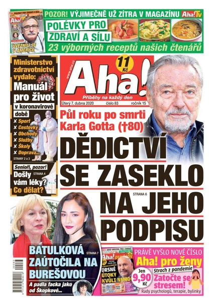 E-magazín AHA! - 7.4.2020 - CZECH NEWS CENTER a. s.