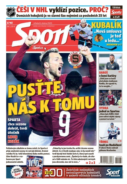 E-magazín Sport - 8.4.2020 - CZECH NEWS CENTER a. s.