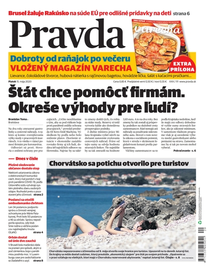 E-magazín Denník Pravda 15. 5. 2020 - OUR MEDIA SR a. s.