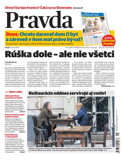 E-magazín Denník Pravda 20. 5. 2020 - OUR MEDIA SR a. s.