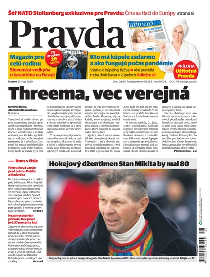 E-magazín Denník Pravda 21. 5. 2020 - OUR MEDIA SR a. s.