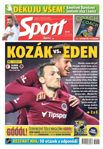 E-magazín Sport - 7.7.2020 - CZECH NEWS CENTER a. s.