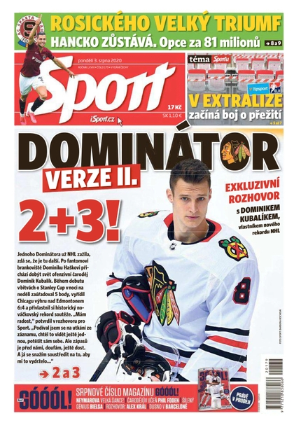 E-magazín Sport - 3.8.2020 - CZECH NEWS CENTER a. s.