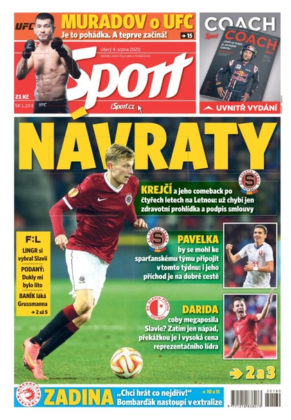E-magazín Sport - 4.8.2020 - CZECH NEWS CENTER a. s.