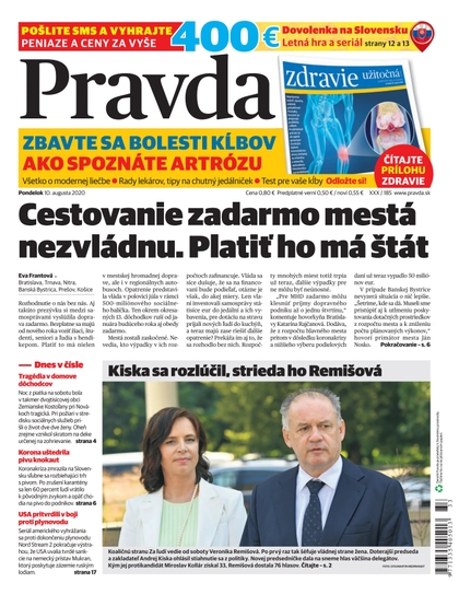 E-magazín Denník Pravda 10. 8. 2020 - OUR MEDIA SR a. s.