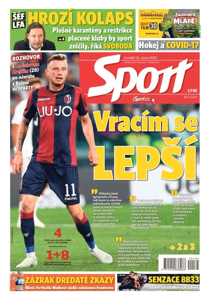E-magazín Sport - 10.8.2020 - CZECH NEWS CENTER a. s.