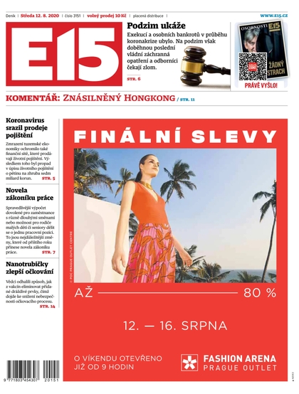 E-magazín E15 - 12.8.2020 - CZECH NEWS CENTER a. s.