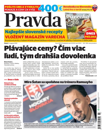 E-magazín Denník Pravda 14. 8. 2020 - OUR MEDIA SR a. s.
