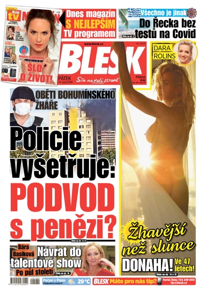E-magazín Blesk - 14.8.2020 - CZECH NEWS CENTER a. s.
