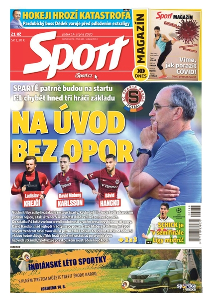E-magazín Sport - 14.8.2020 - CZECH NEWS CENTER a. s.
