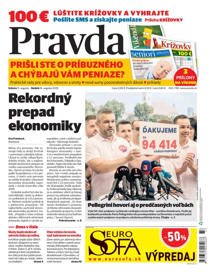 E-magazín Denník Pravda 15. 8. 2020 - OUR MEDIA SR a. s.